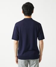 MKFGA61110 MK MICHEL KLEIN HOMME(MKミッシェルクランオム) ニットポロシャツ / リネンタッチハリヌキ ネイビー