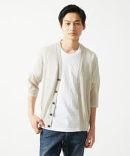 MKFGC19090 MK MICHEL KLEIN HOMME(MKミッシェルクランオム) 七分袖カーディガン ライトグレー
