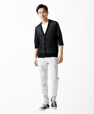 MKFGC19090 MK MICHEL KLEIN HOMME(MKミッシェルクランオム) 七分袖カーディガン ブラック
