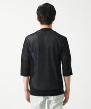 MKFGC19090 MK MICHEL KLEIN HOMME(MKミッシェルクランオム) 七分袖カーディガン ブラック