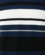 MKFGU06095 MK MICHEL KLEIN HOMME(MKミッシェルクランオム) 大人のニットソー / パネルボーダー ネイビー(57)