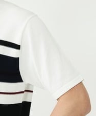 MKFGU06095 MK MICHEL KLEIN HOMME(MKミッシェルクランオム) 大人のニットソー / パネルボーダー ホワイト(90)