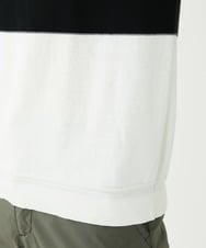 MKFGU06095 MK MICHEL KLEIN HOMME(MKミッシェルクランオム) 大人のニットソー / パネルボーダー ホワイト(90)