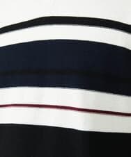 MKFGU06095 MK MICHEL KLEIN HOMME(MKミッシェルクランオム) 大人のニットソー / パネルボーダー ホワイト(90)