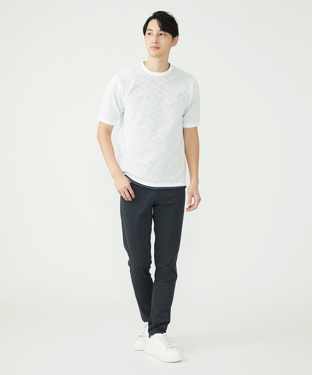 MKFGU07085 MK MICHEL KLEIN HOMME(MKミッシェルクランオム) 大人のニットソー / スポンジニット ホワイト(90)