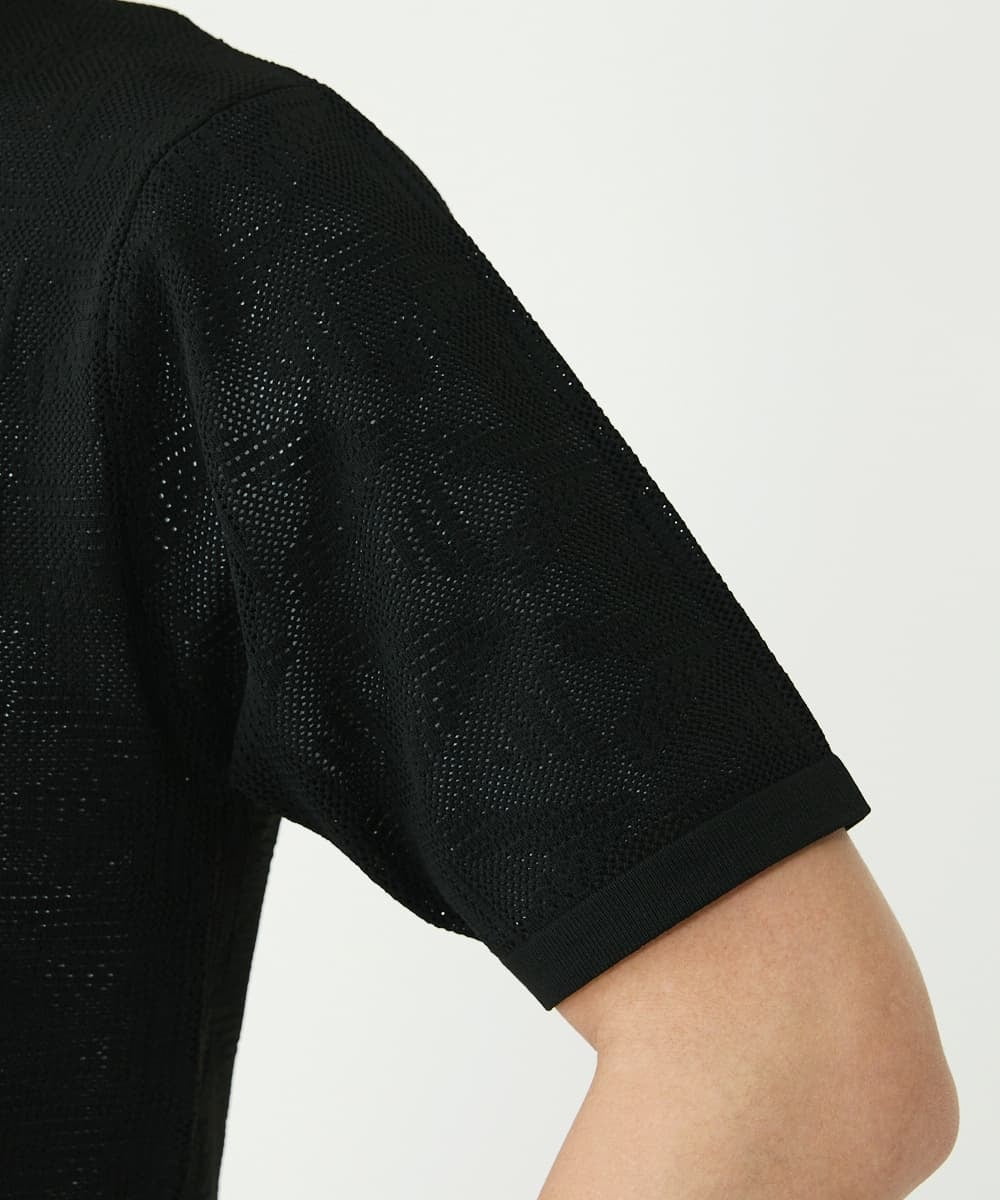 MKFGU07085 MK MICHEL KLEIN HOMME(MKミッシェルクランオム) 大人のニットソー / スポンジニット ブラック(94)