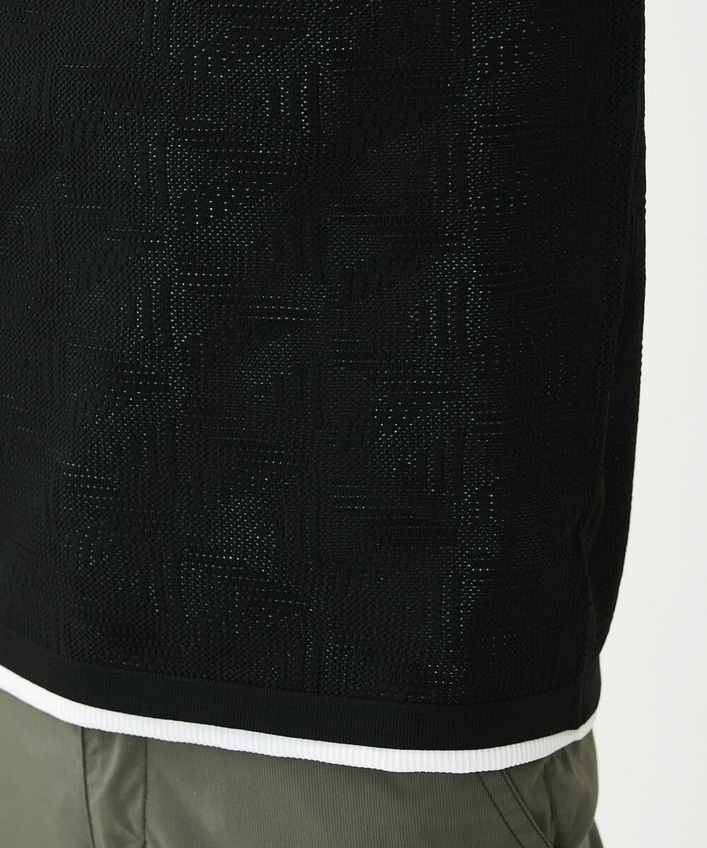 MKFGU07085 MK MICHEL KLEIN HOMME(MKミッシェルクランオム) 大人のニットソー / スポンジニット ブラック(94)