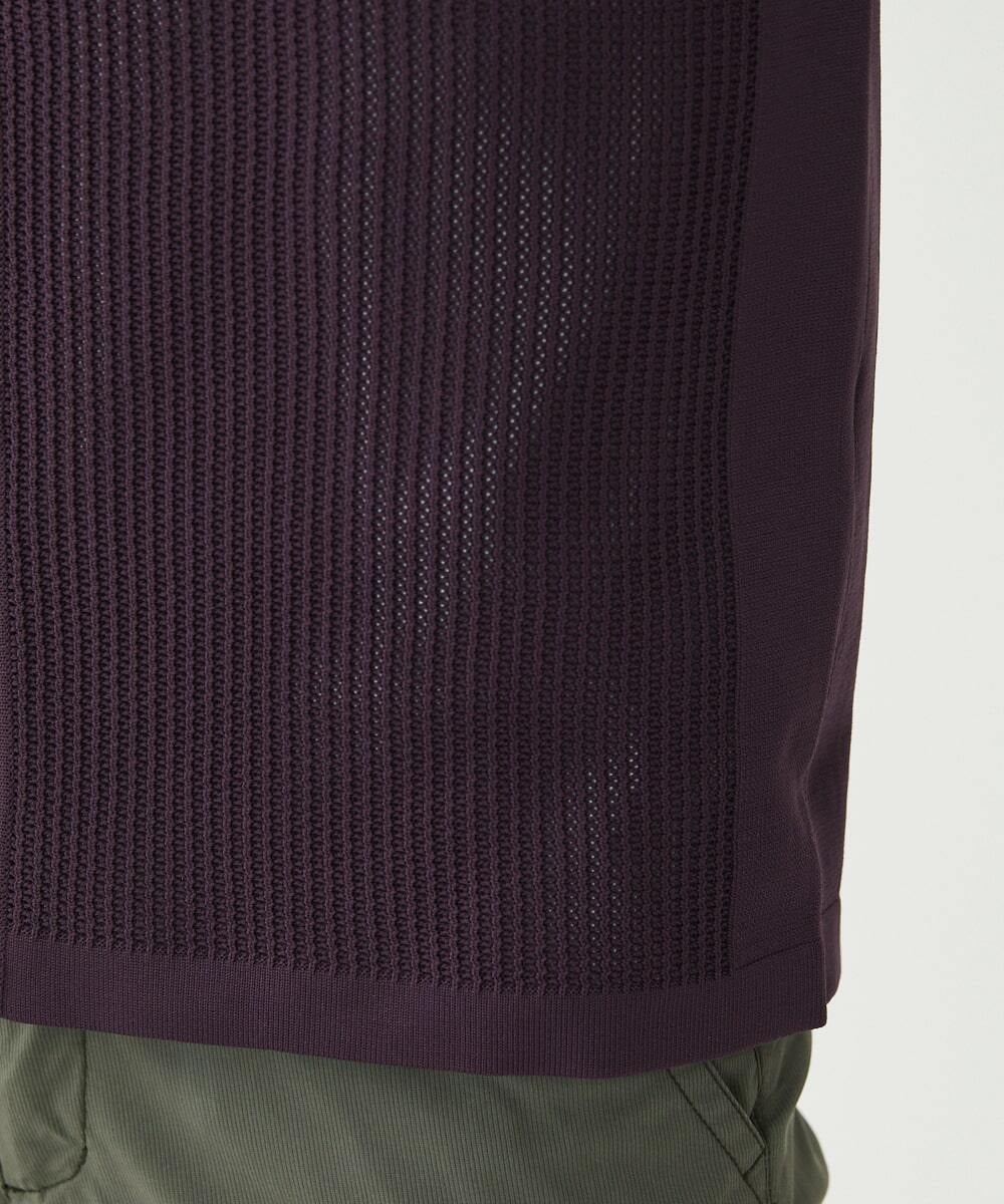 MKFGU08110 MK MICHEL KLEIN HOMME(MKミッシェルクランオム) シアーシャツ / スポンジニット パープル(65)