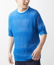 MKFGX20100 MK MICHEL KLEIN HOMME(MKミッシェルクランオム) アンサンブルメッシュ ブルー