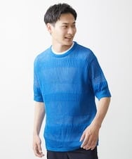 MKFGX20100 MK MICHEL KLEIN HOMME(MKミッシェルクランオム) アンサンブルメッシュ ブルー