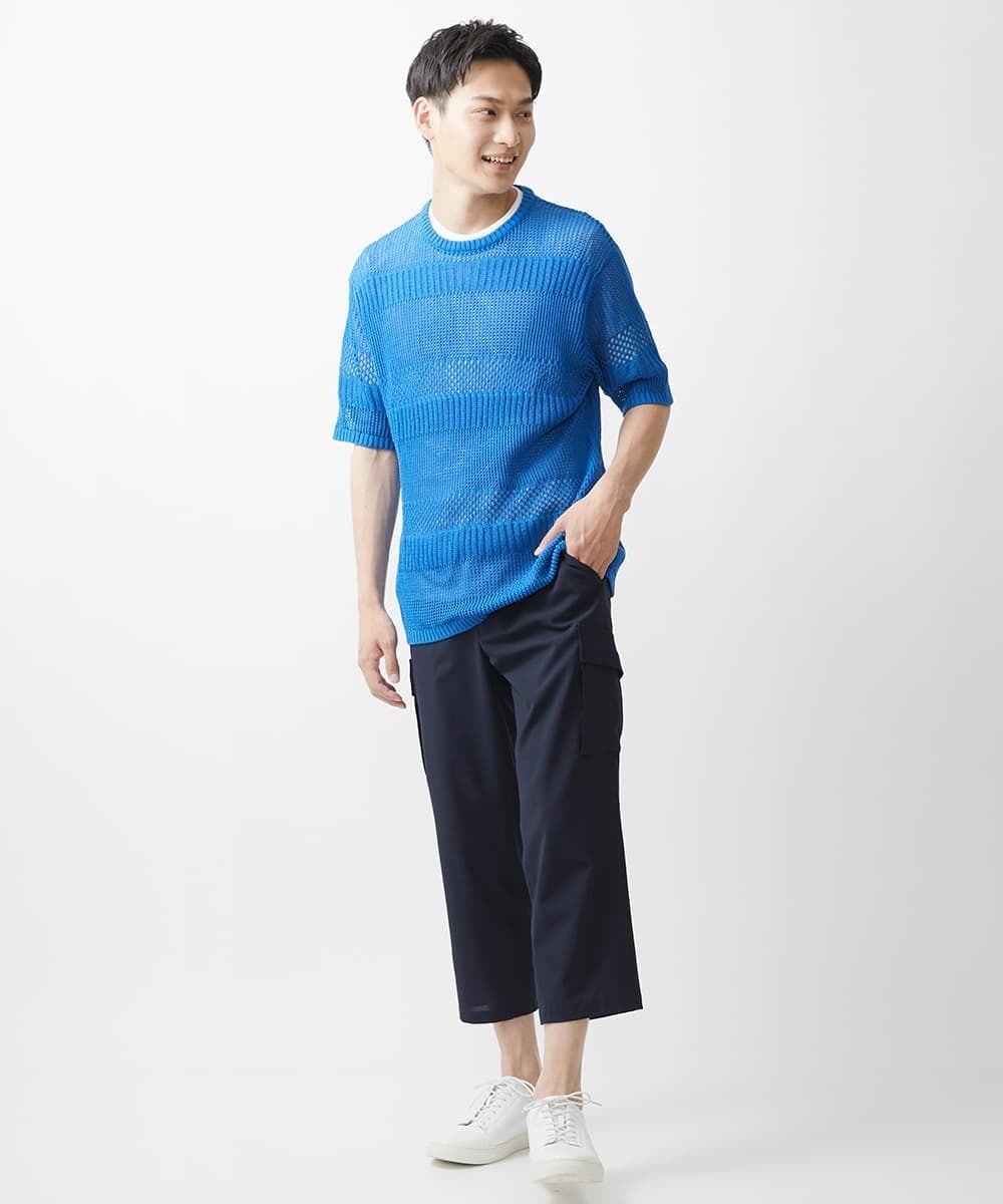 MKFGX20100 MK MICHEL KLEIN HOMME(MKミッシェルクランオム) アンサンブルメッシュ ブルー
