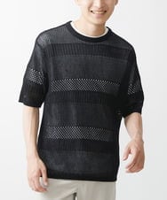MKFGX20100 MK MICHEL KLEIN HOMME(MKミッシェルクランオム) アンサンブルメッシュ ブラック