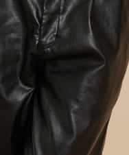 MKGGO40080 MK MICHEL KLEIN HOMME(MKミッシェルクランオム) エコレザーストレッチショートパンツ ブラック