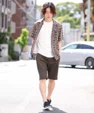 MKGGO42059 MK MICHEL KLEIN HOMME(MKミッシェルクランオム) 【WEB限定プライス】ベーシックショーツ カーキ