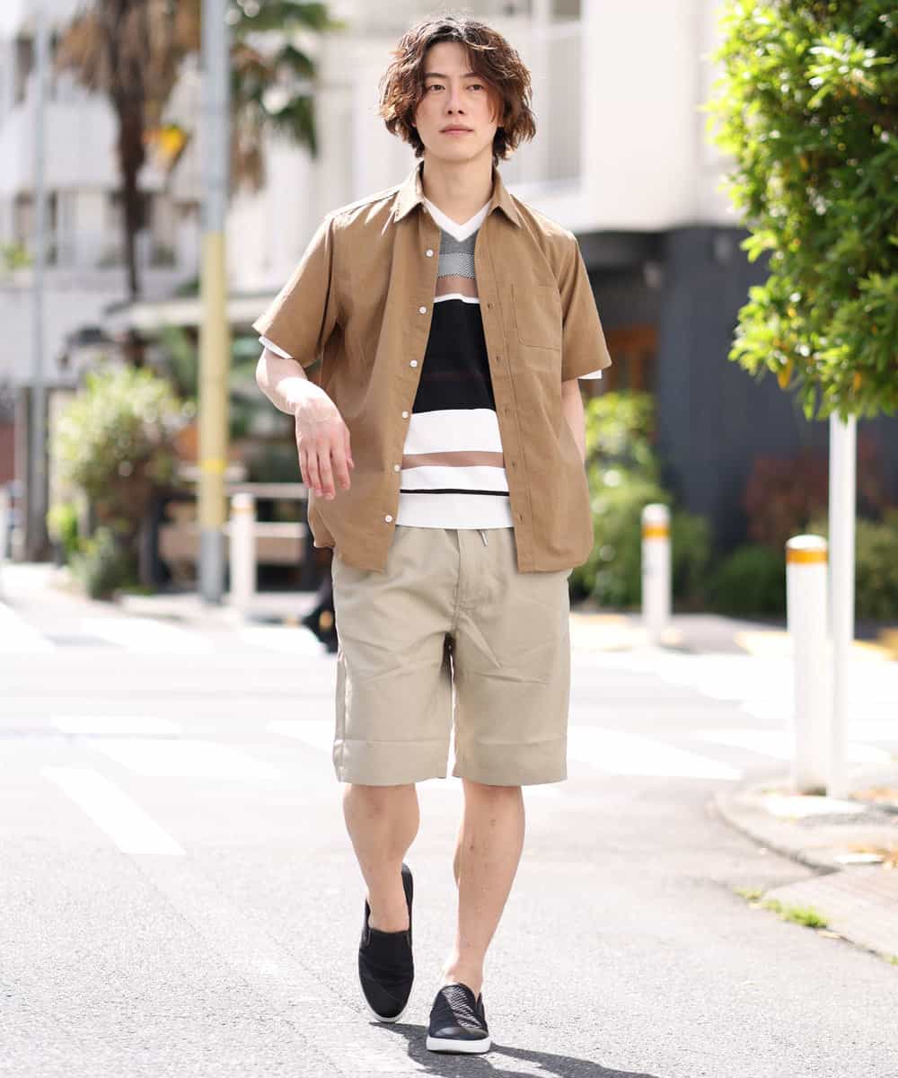 MKGGO42059 MK MICHEL KLEIN HOMME(MKミッシェルクランオム) 【WEB限定プライス】ベーシックショーツ アイボリー