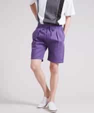 MKGGR41059 MK MICHEL KLEIN HOMME(MKミッシェルクランオム) コットンツイルショートパンツ パープル