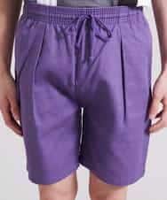 MKGGR41059 MK MICHEL KLEIN HOMME(MKミッシェルクランオム) コットンツイルショートパンツ パープル