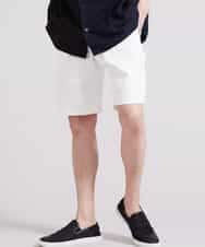 MKGGR41059 MK MICHEL KLEIN HOMME(MKミッシェルクランオム) コットンツイルショートパンツ ホワイト