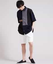 MKGGR41059 MK MICHEL KLEIN HOMME(MKミッシェルクランオム) コットンツイルショートパンツ ホワイト
