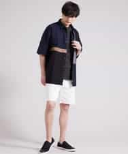 MKGGR41059 MK MICHEL KLEIN HOMME(MKミッシェルクランオム) コットンツイルショートパンツ ホワイト