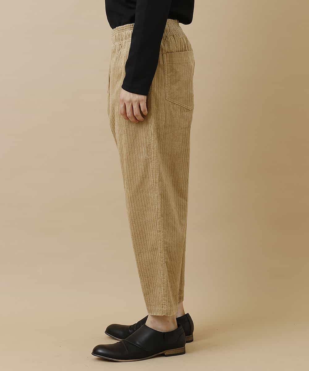 MKHAO13090 MK MICHEL KLEIN HOMME(MKミッシェルクランオム) 【今年のトレンド】コーデュロイワイドパンツ  ベージュ