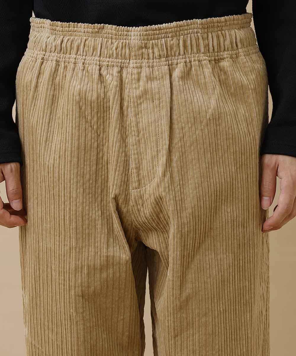 MKHAO13090 MK MICHEL KLEIN HOMME(MKミッシェルクランオム) 【今年のトレンド】コーデュロイワイドパンツ  ベージュ