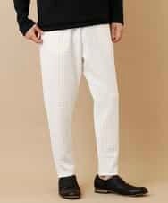 MKHAO31089 MK MICHEL KLEIN HOMME(MKミッシェルクランオム) 【ワンマイルウェア】フクレチェックパンツ ホワイト