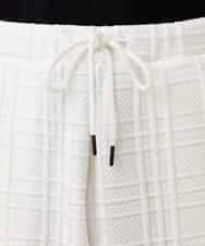 MKHAO31089 MK MICHEL KLEIN HOMME(MKミッシェルクランオム) 【ワンマイルウェア】フクレチェックパンツ ホワイト