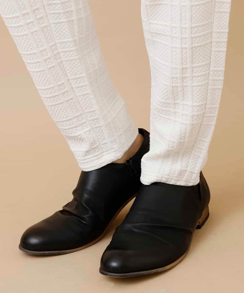 MKHAO31089 MK MICHEL KLEIN HOMME(MKミッシェルクランオム) 【ワンマイルウェア】フクレチェックパンツ ホワイト