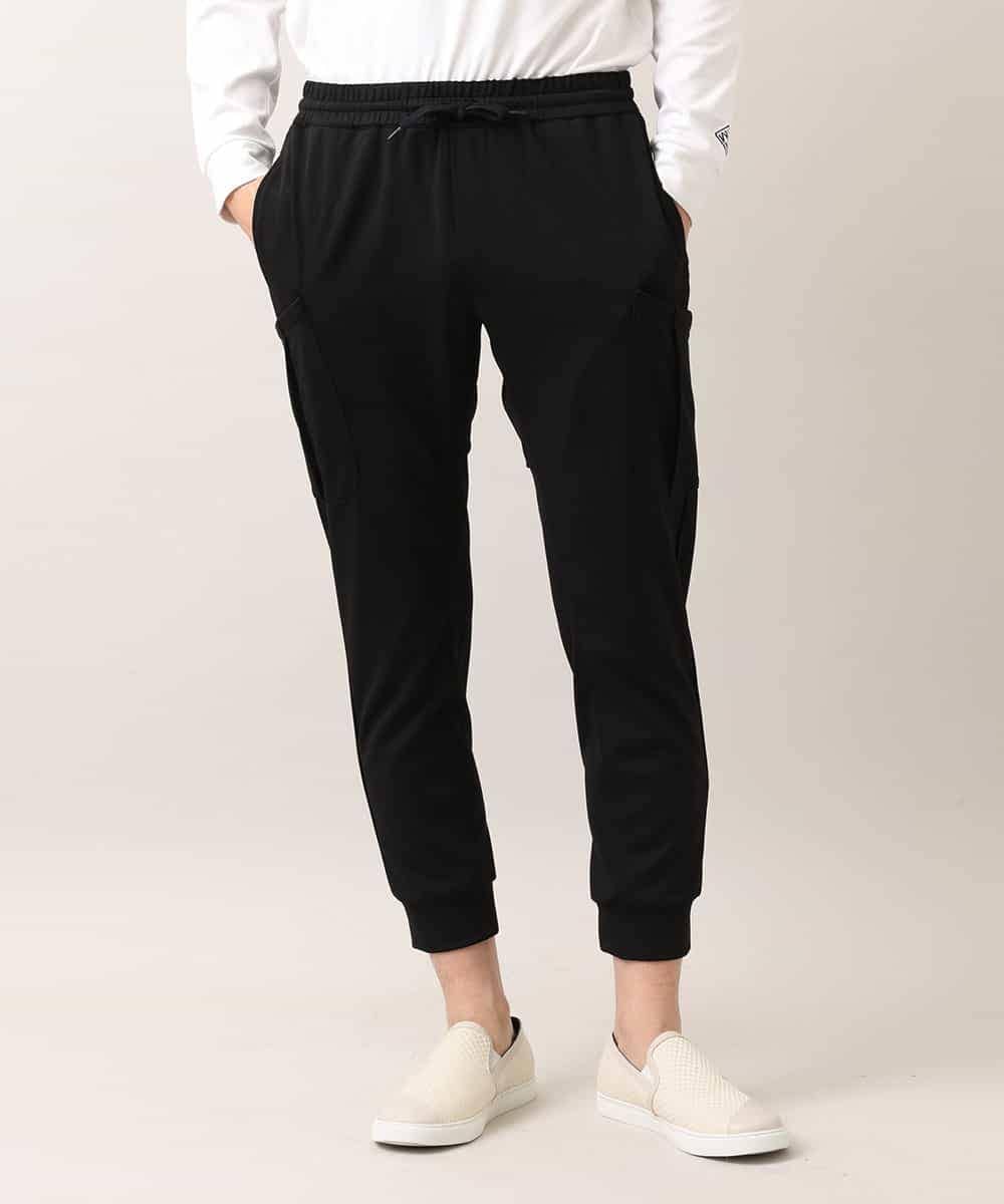 MKHDO05089 MK MICHEL KLEIN HOMME(MKミッシェルクランオム) セットアップジャージパンツ／ポリテックポンチ ブラック(94)