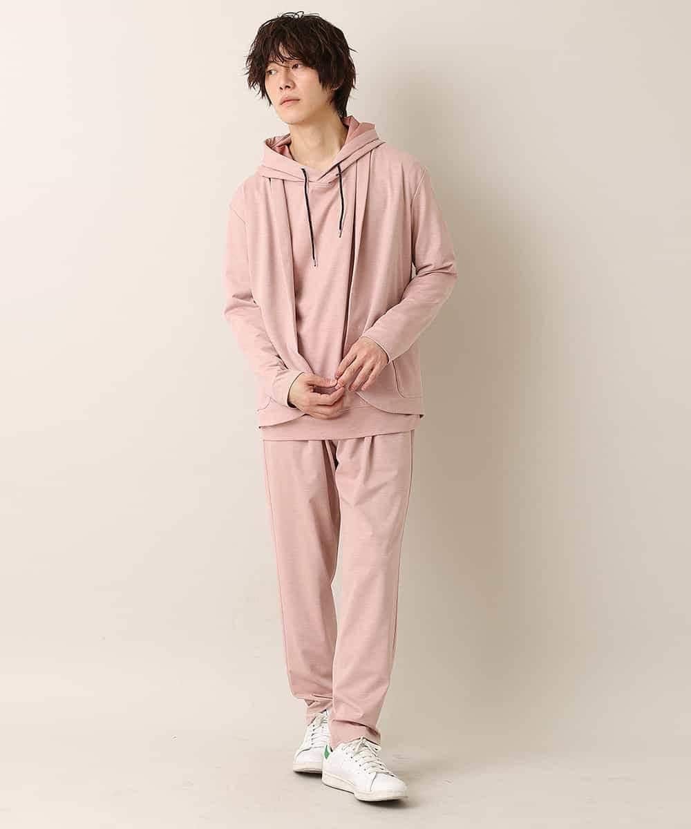 MKHDO13090 MK MICHEL KLEIN HOMME(MKミッシェルクランオム) 【ワンマイルセットアップ企画】リラックスパンツ / TRWフェイス ピンク(02)