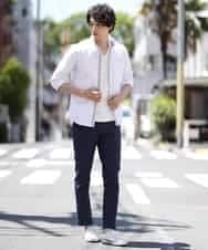 MKHHJ72130 MK MICHEL KLEIN HOMME(MKミッシェルクランオム) パンツ／クールモーションダイヤモンドオックス ネイビー