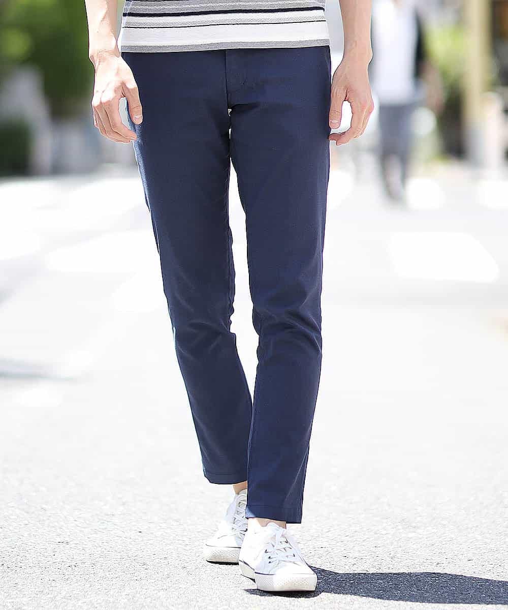 MKHHJ72130 MK MICHEL KLEIN HOMME(MKミッシェルクランオム) パンツ／クールモーションダイヤモンドオックス ネイビー