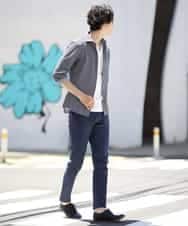 MKHHJ72130 MK MICHEL KLEIN HOMME(MKミッシェルクランオム) パンツ／クールモーションダイヤモンドオックス ネイビー