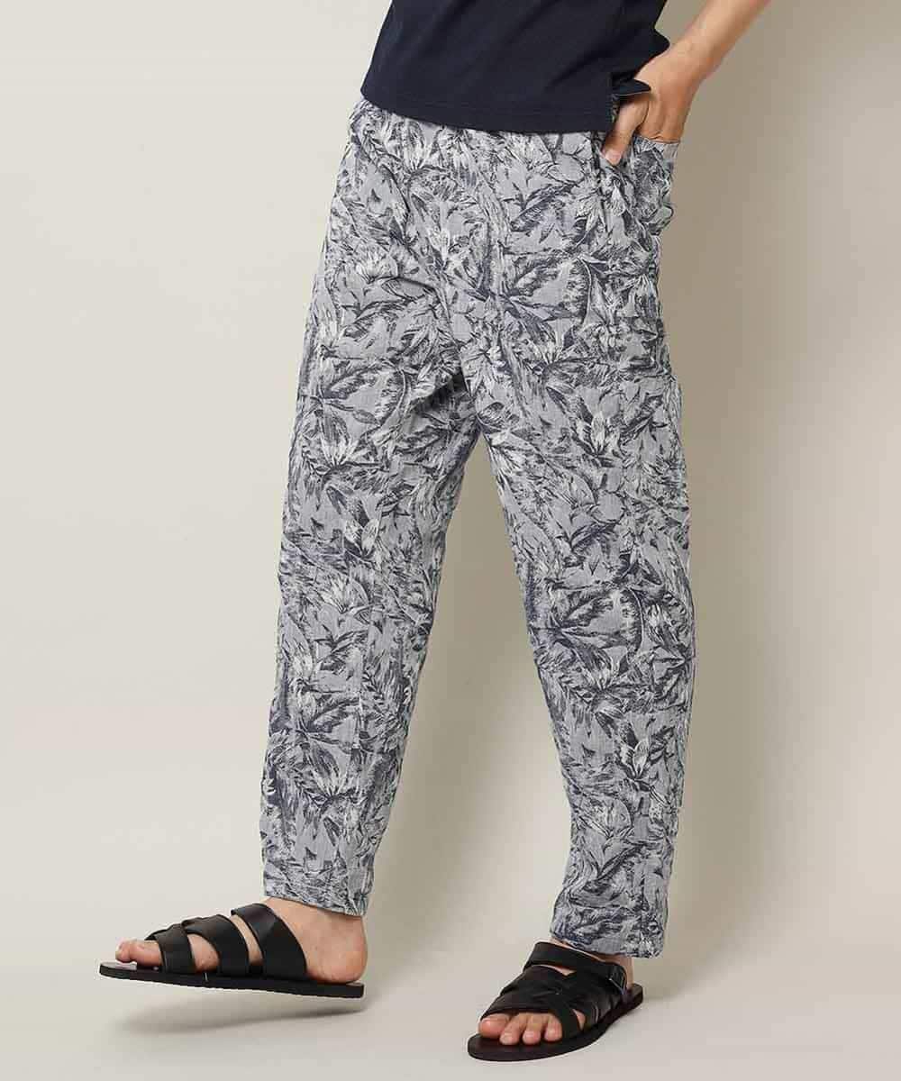 MKHHL21090 MK MICHEL KLEIN HOMME(MKミッシェルクランオム) パンツ／ボタニカルリーフ ライトブルー