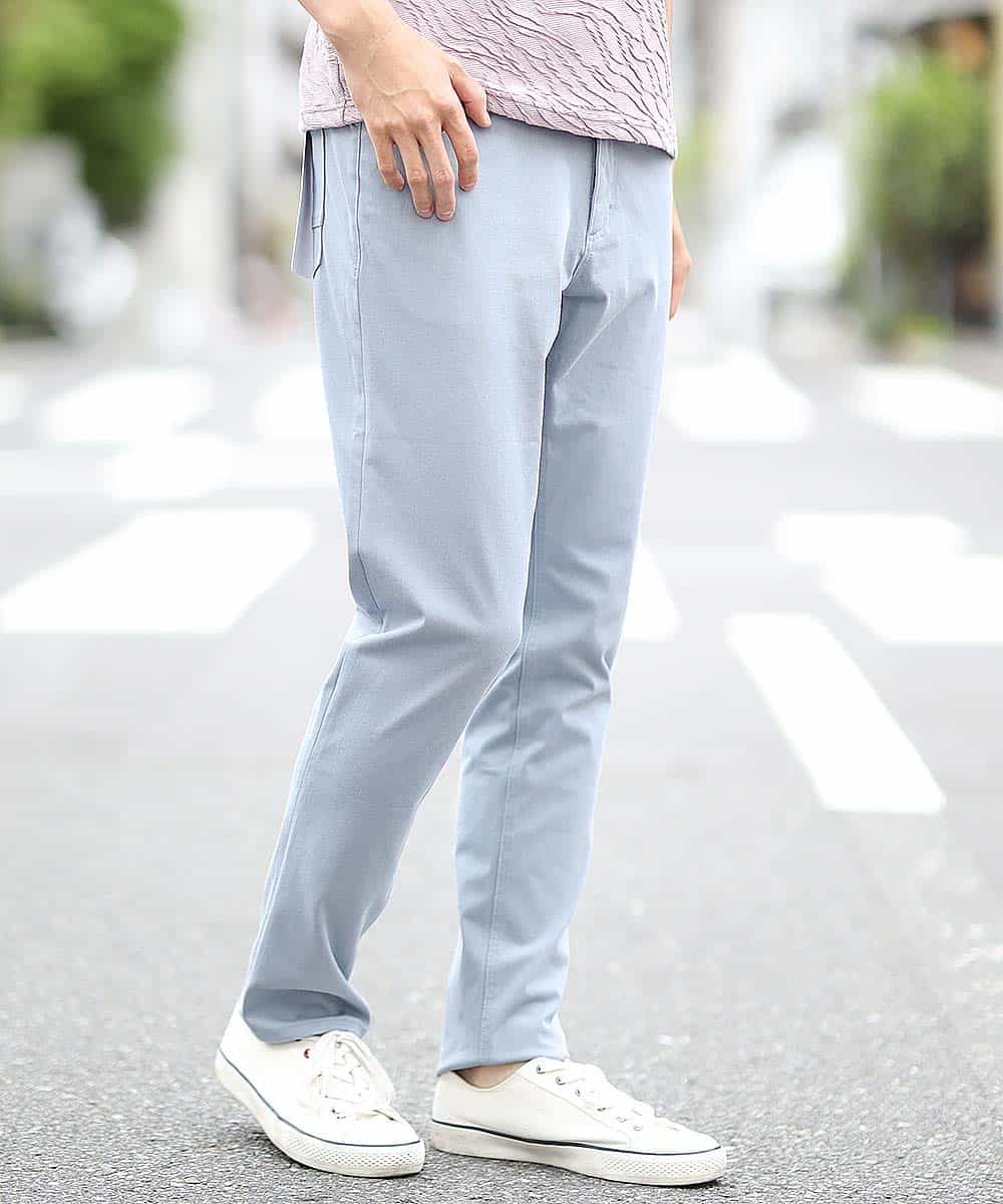 MKHIL05090 MK MICHEL KLEIN HOMME(MKミッシェルクランオム) パンツ／キューブストレッチ ライトブルー