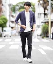 MKHIL05090 MK MICHEL KLEIN HOMME(MKミッシェルクランオム) パンツ／キューブストレッチ ブラック