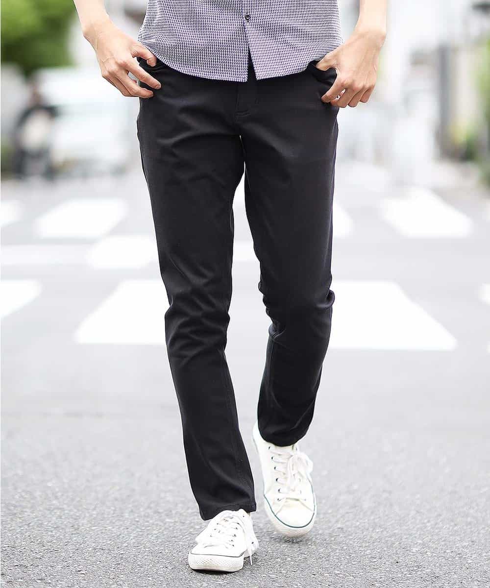 MKHIL05090 MK MICHEL KLEIN HOMME(MKミッシェルクランオム) パンツ／キューブストレッチ ブラック