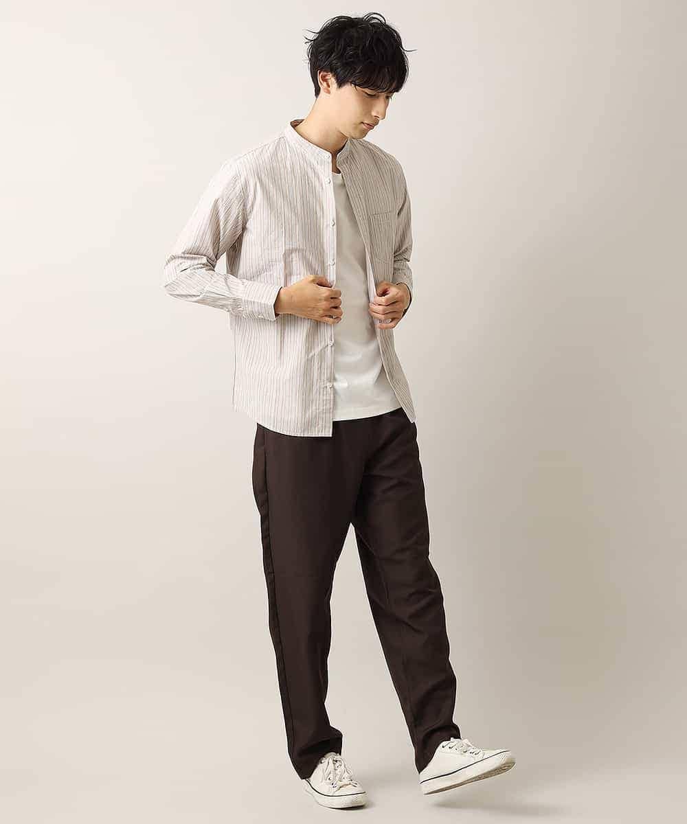 MKHJL02090 MK MICHEL KLEIN HOMME(MKミッシェルクランオム) パンツ／ドライイージーツイル ブラウン