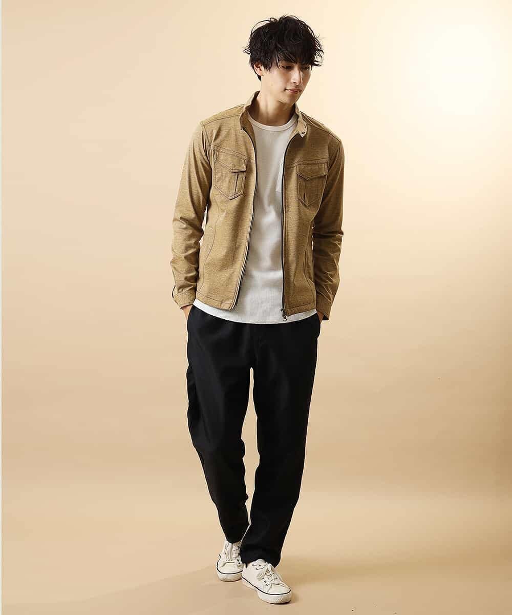 MKHJL02090 MK MICHEL KLEIN HOMME(MKミッシェルクランオム) パンツ／ドライイージーツイル ブラック