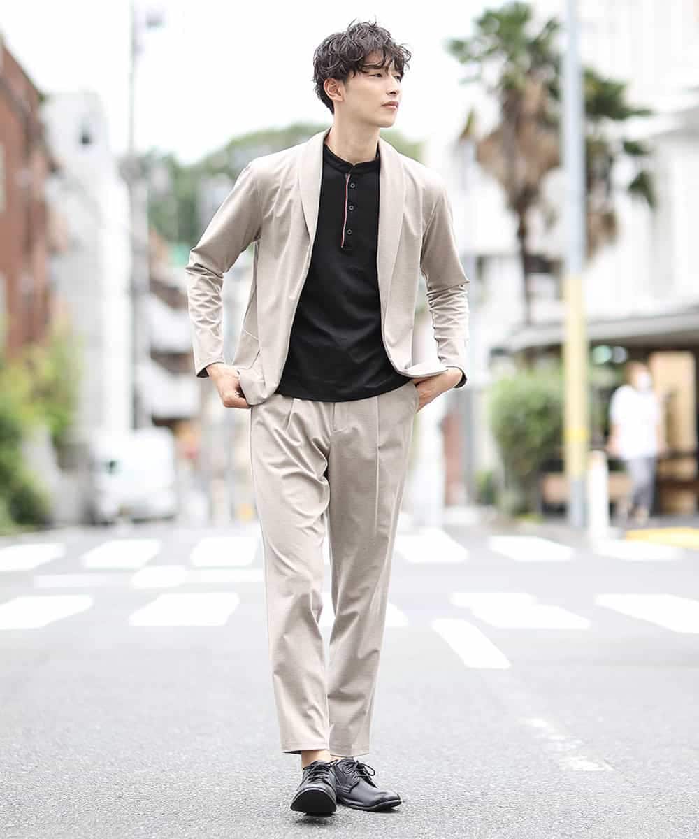MKHJL05100 MK MICHEL KLEIN HOMME(MKミッシェルクランオム) パンツ／TRプレーティング ベージュ