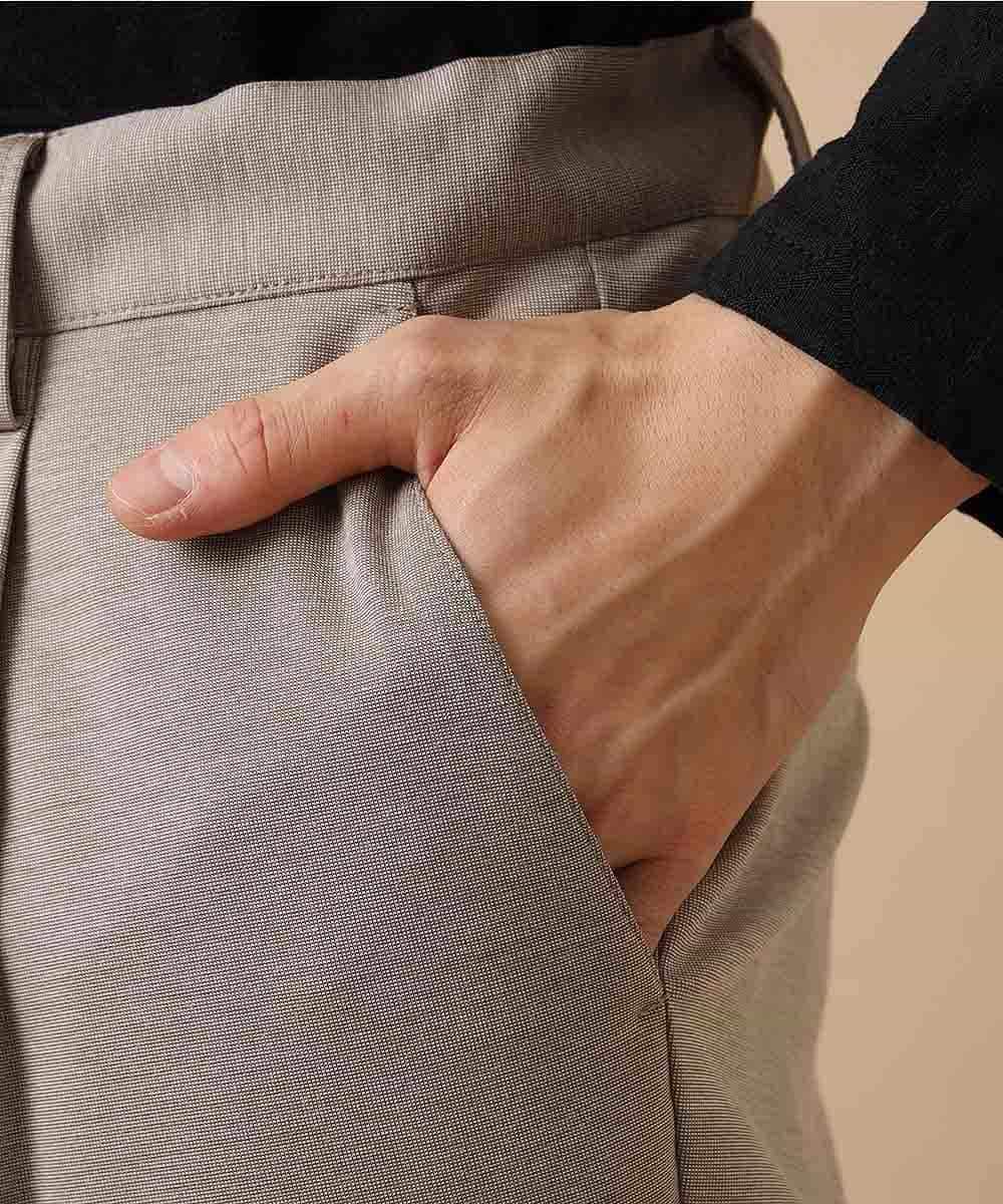 MKHJL05100 MK MICHEL KLEIN HOMME(MKミッシェルクランオム) パンツ／TRプレーティング ベージュ