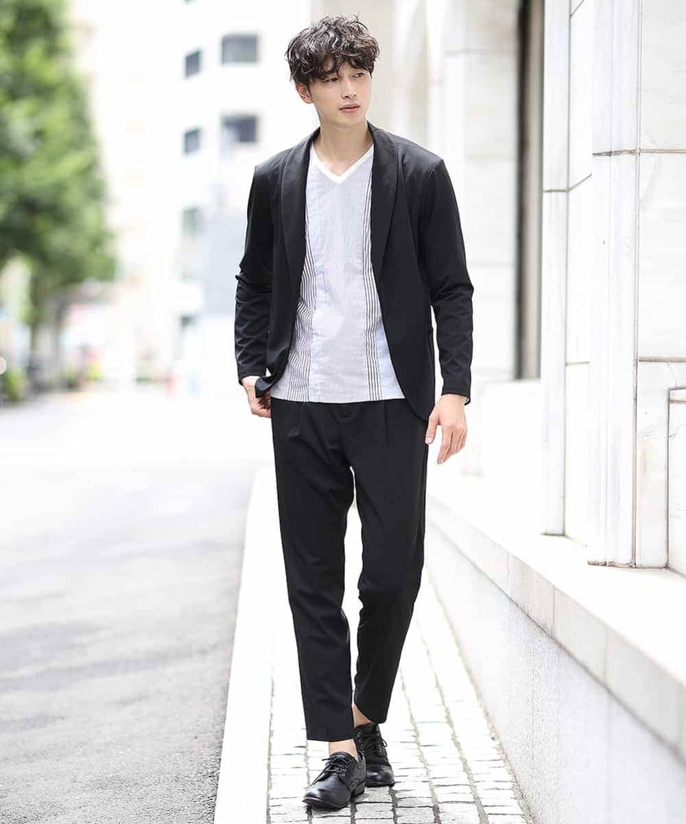 MKHJL05100 MK MICHEL KLEIN HOMME(MKミッシェルクランオム) パンツ／TRプレーティング ブラック