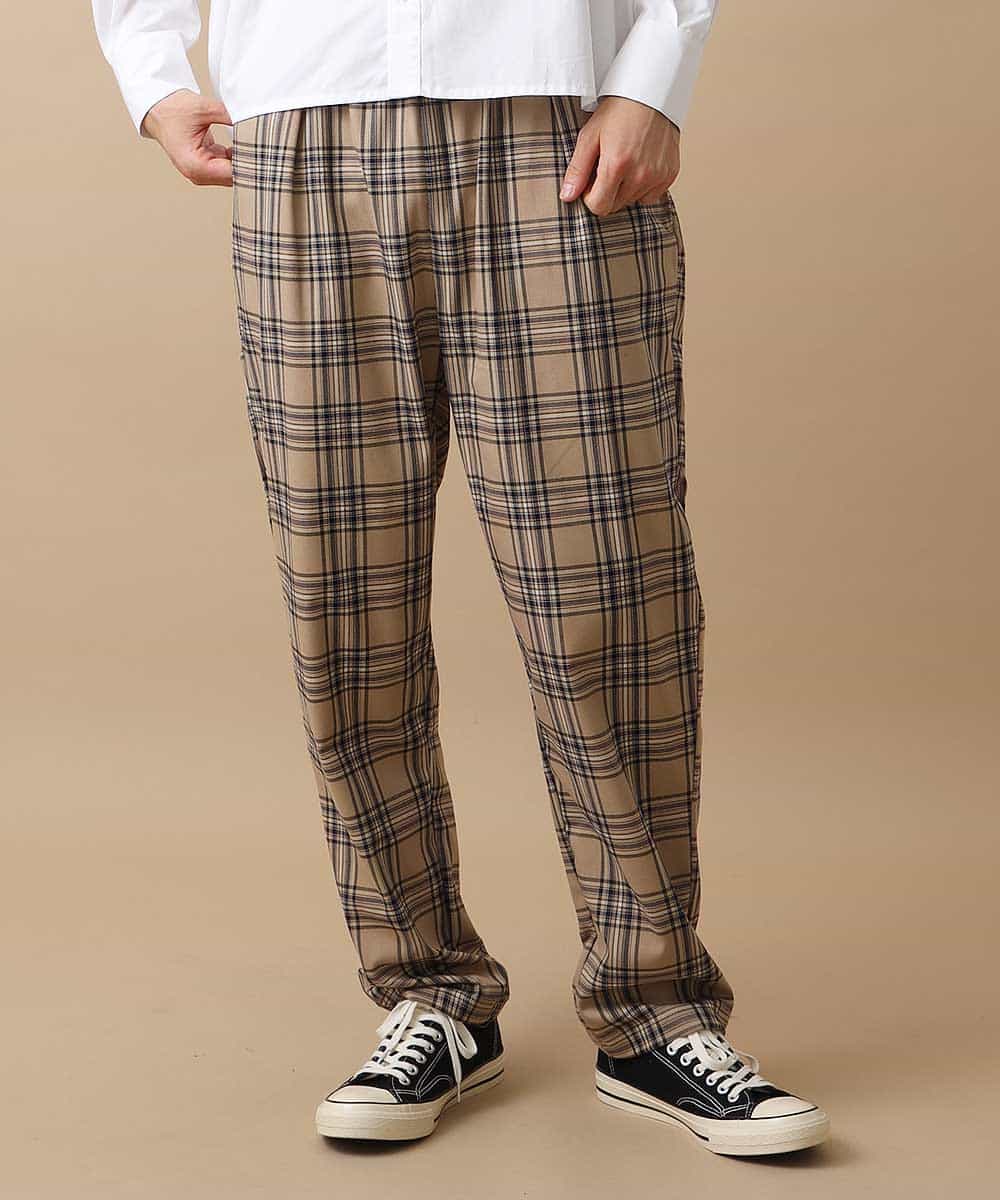 MKHJL40090 MK MICHEL KLEIN HOMME(MKミッシェルクランオム) パンツ／シェフチェック ベージュ