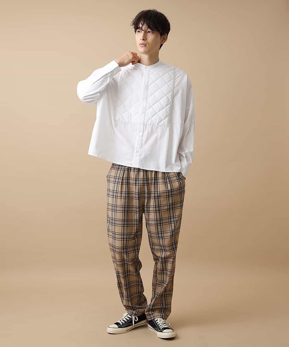 MKHJL40090 MK MICHEL KLEIN HOMME(MKミッシェルクランオム) パンツ／シェフチェック ベージュ