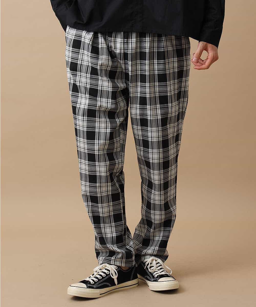 MKHJL40090 MK MICHEL KLEIN HOMME(MKミッシェルクランオム) パンツ／シェフチェック ブラック
