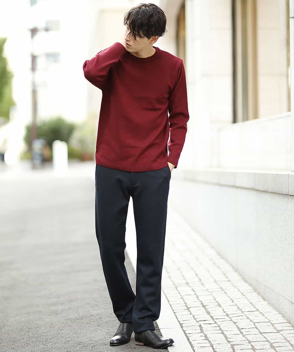 MKIAJ18075 MK MICHEL KLEIN HOMME(MKミッシェルクランオム) ニット／クルーネック パープル