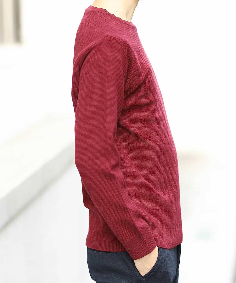MKIAJ18075 MK MICHEL KLEIN HOMME(MKミッシェルクランオム) ニット／クルーネック パープル