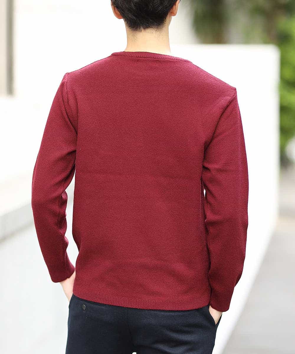 MKIAJ18075 MK MICHEL KLEIN HOMME(MKミッシェルクランオム) ニット／クルーネック パープル