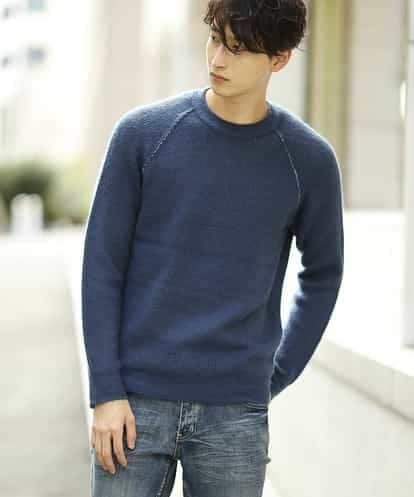 MKIAJ20095 MK MICHEL KLEIN homme リバーシブルニット/リバーアクリルウール